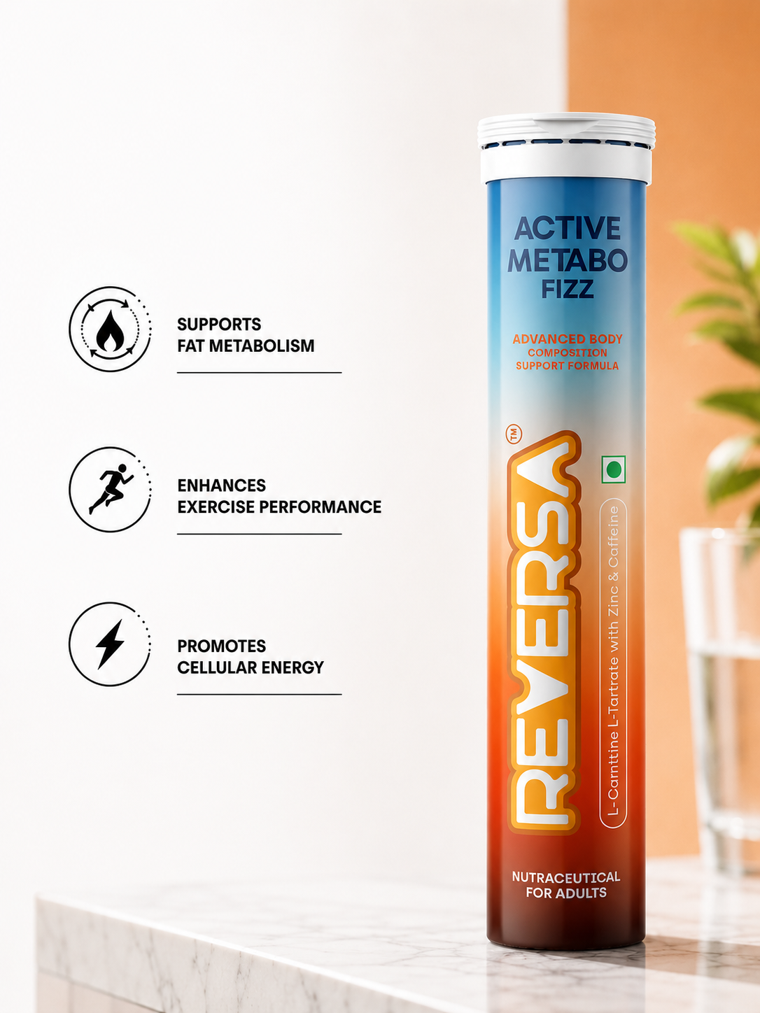 Active Metabo Fizz Pack of 2 | L Carnitine Drink